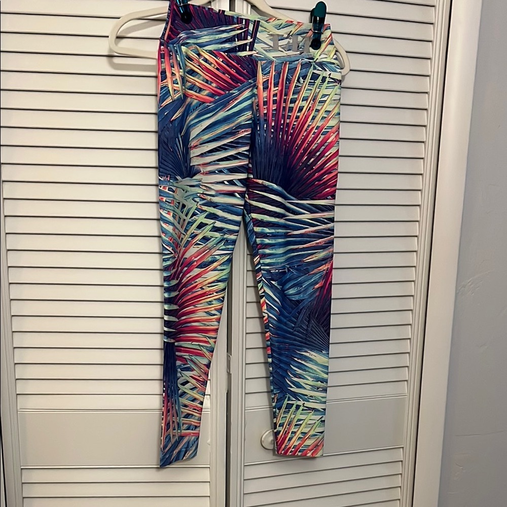 Tilt. Tropical Print Kids Leggings. M/L